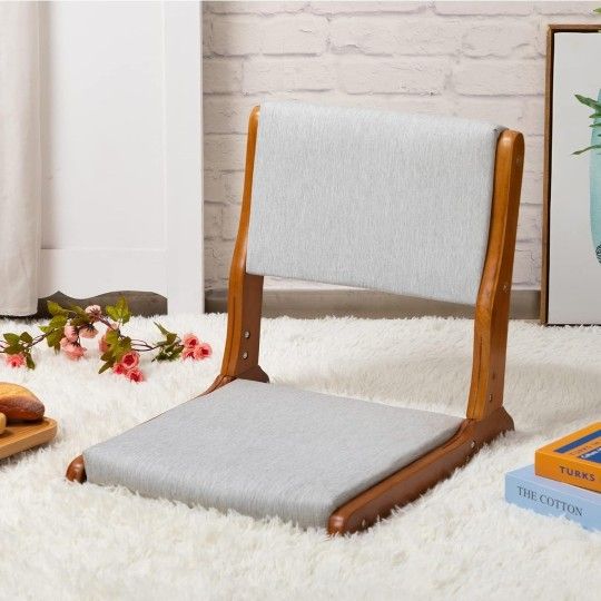 Floor Chair with Back Support, Foldable Japanese Style Floor Chair
