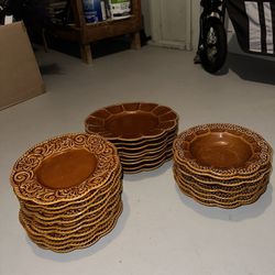 Certified International Brown Plates 