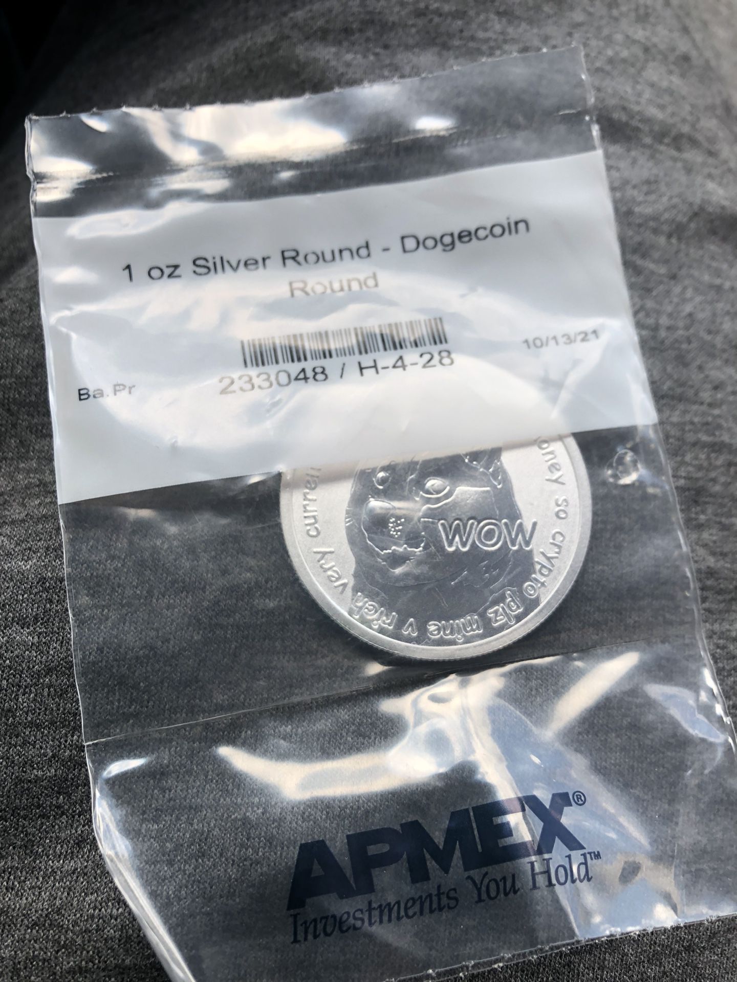 Have A Relative Who Loves Doggy Coins? Real Silver 1 Troy Oz Doge Coin. Great For Gift For Crypto Enthusiasts  