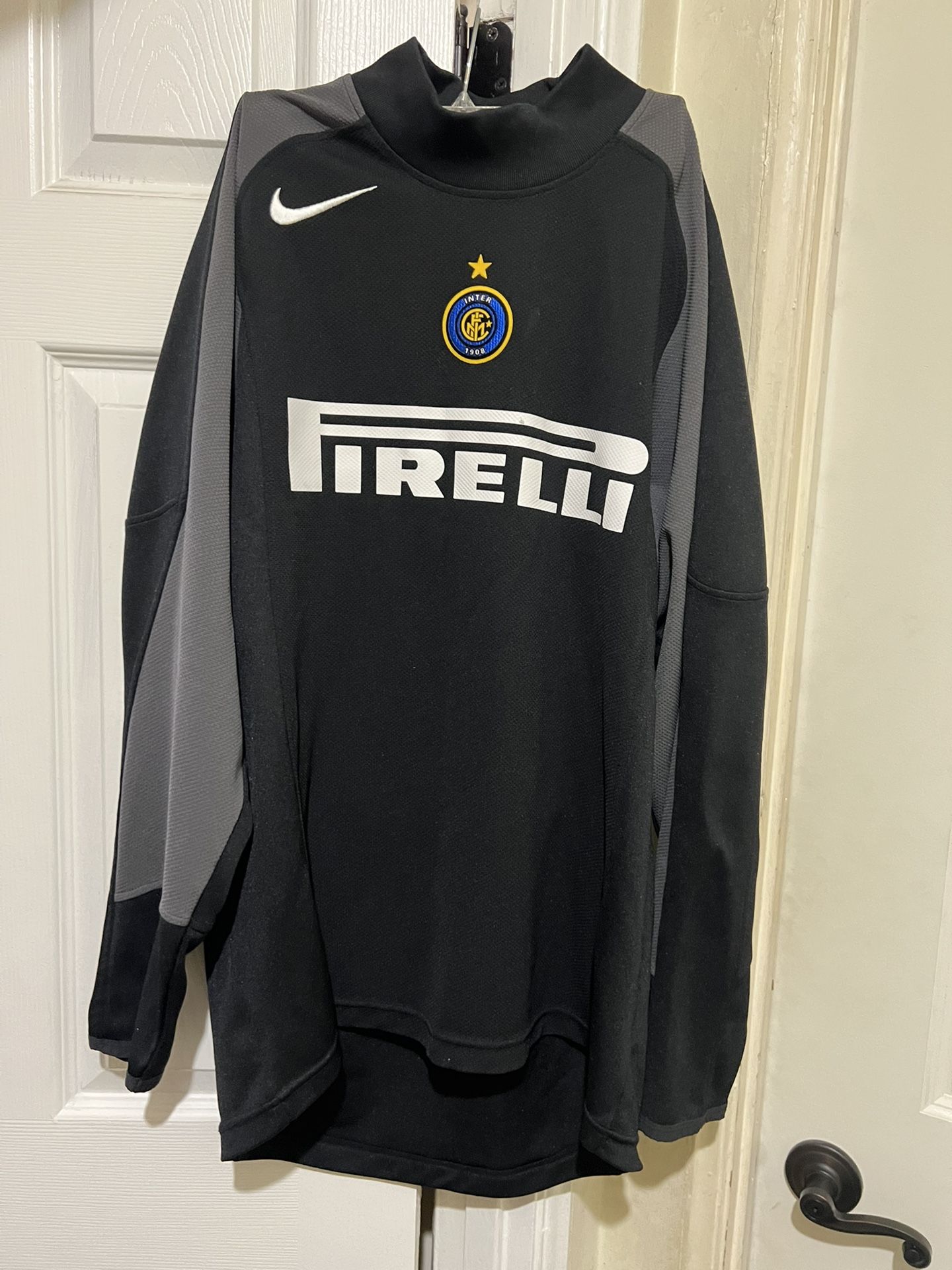 Vintage Nike Inter Milan Pirelli Goalkeeper Jersey, Black & Grey, SIZE UNKNOWN