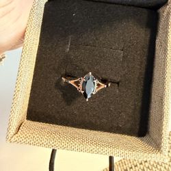 Black Onyx Ring Silver 925 Size 8