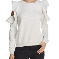 Rebecca Minkoff Gracie Cold Shoulder Ruffle Sweatshirt