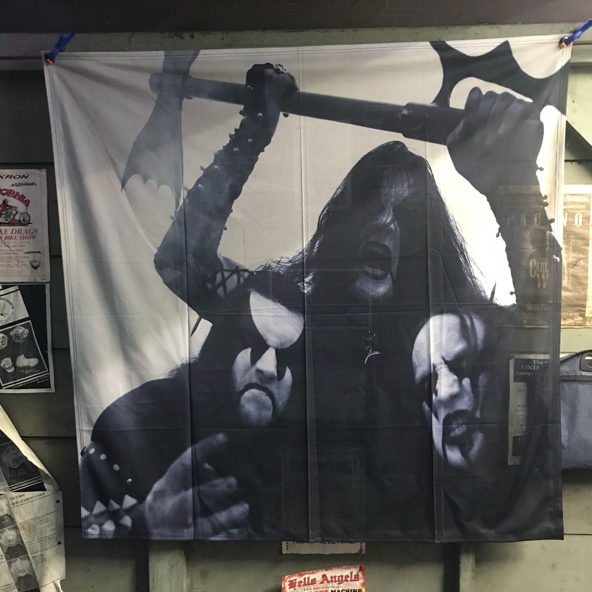 Immortal B&w Band Photo Huge 4ftx4ft Wall Banner Rare!