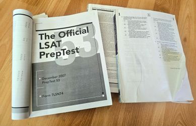 The Official LSAT Prep Test 29-38, 53-61, and 63-71