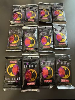 (12) sealed Packs Batman Knightfall Skycaps from Skybox