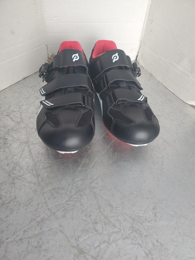 Peloton Cycling Shoes Men's Bike Riding Exercise Spin Black Red Size 45 Us 11