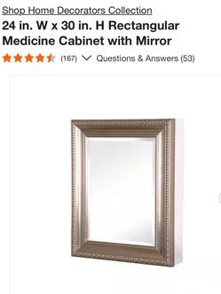 Home Decorators 24x30 Medicine Cabinet with Mirror