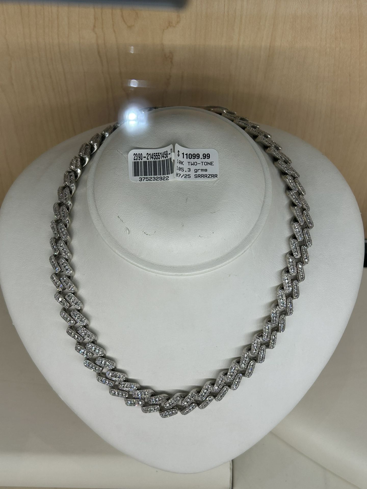 Diamond Cuban Chain 10K White Gold