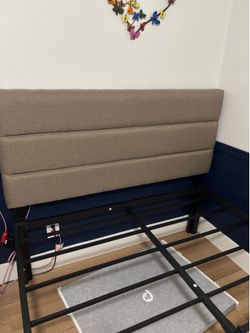 Full size bed frame and headboard