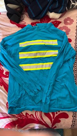 Teal Long Sleeve Shirt with Reflective Strips