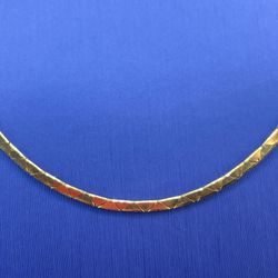 14Kt Yellow Gold 18” Flat Triangle Link Style Necklace 11.90g 2.3mm 160710