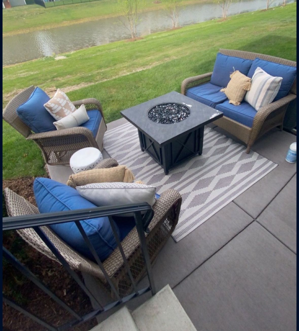 Patio Set With fire pit