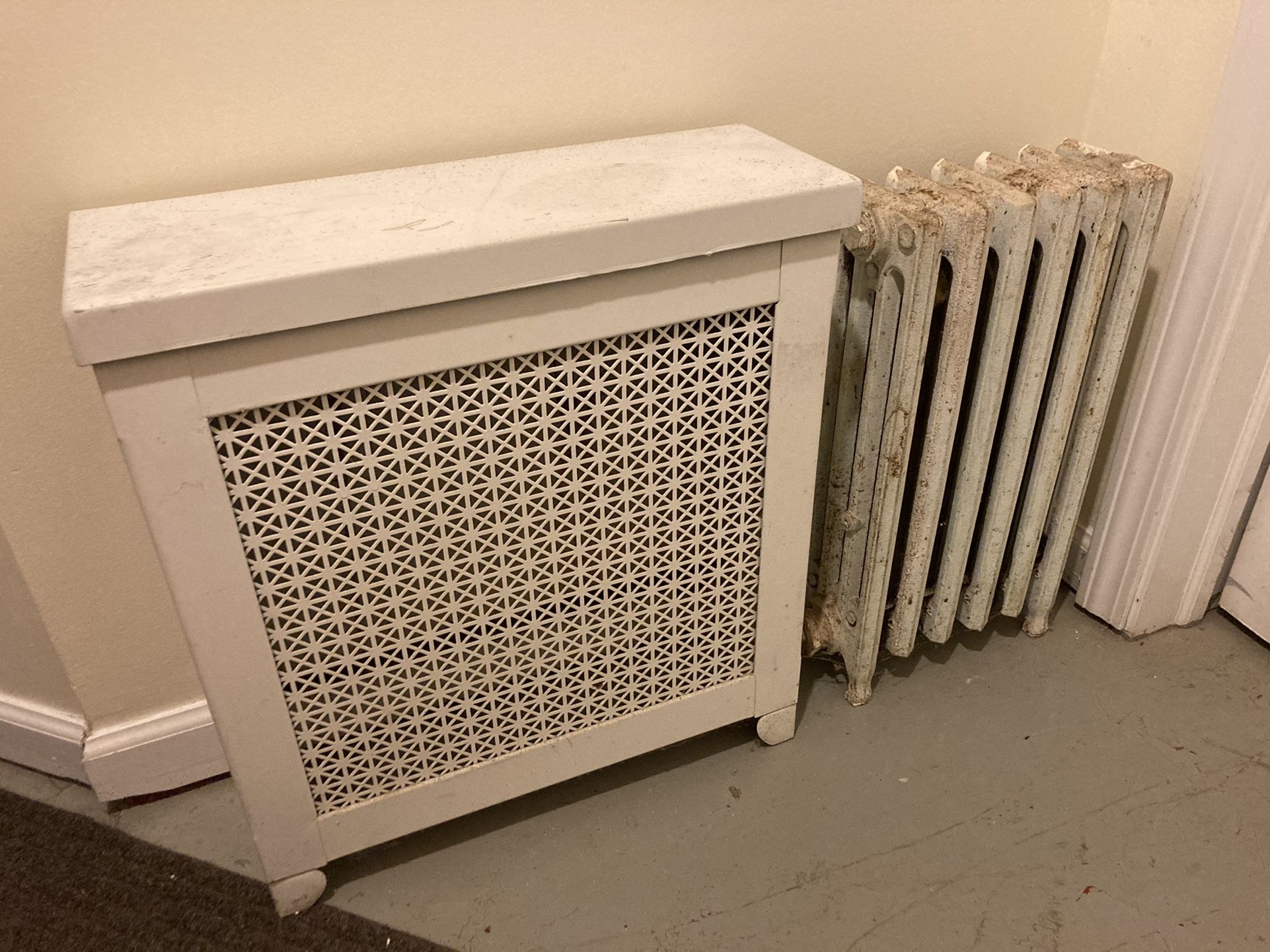 Small Radiator And Original Cover Sold Together