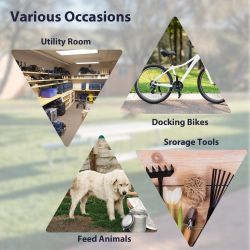 10' x 10' Metal Storage Shed for Ourdoor, Steel Yard Shed with Design of Lockable Doors, Utility and Tool Storage for Garden, Backyard, Patio, Outside