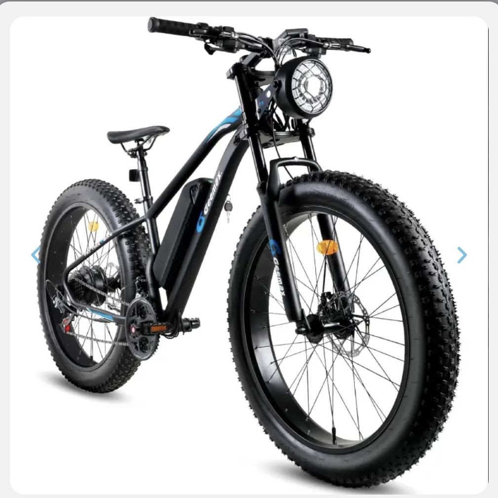 Geemax Electric Bike for Adults, 26" x 4.0 Fat Tire Ebike, 350W (Peak 500W) 36V 10.4Ah Lithium Battery Electric Bicycle, 21-Speed, Up to 35 Miles for