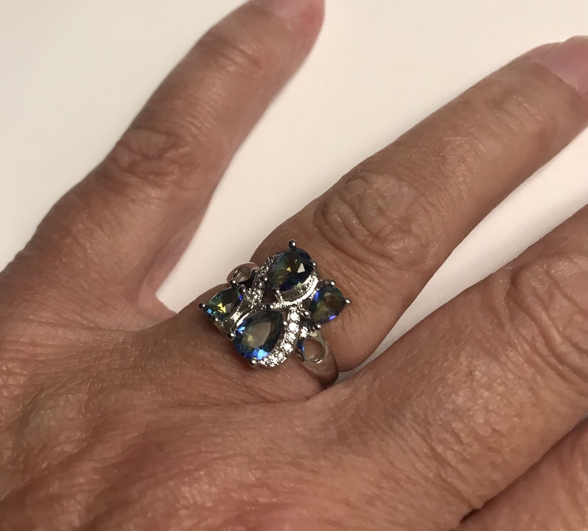 Mystic Topaz 925 Sterling Silver Ring 