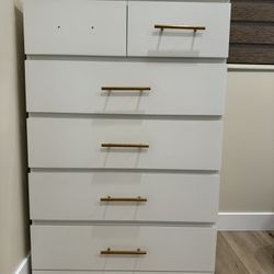6-drawer chest, white