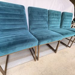 Teal Dining Chair Set Of 4 