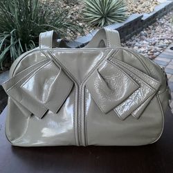 Authentic Yves Saint Laurent Patent Leather Bowlers Bag