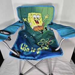 Vintage SpongeBob SquarePants Camp Kids Folding Chair 2006 RARE