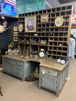 Antique Watchmakers Desk Hutch