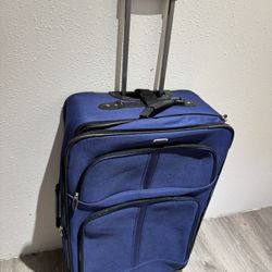 Blue Rolling Suitcase (2 Wheels)