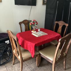 Table with 4 Heavy Duty Chairs