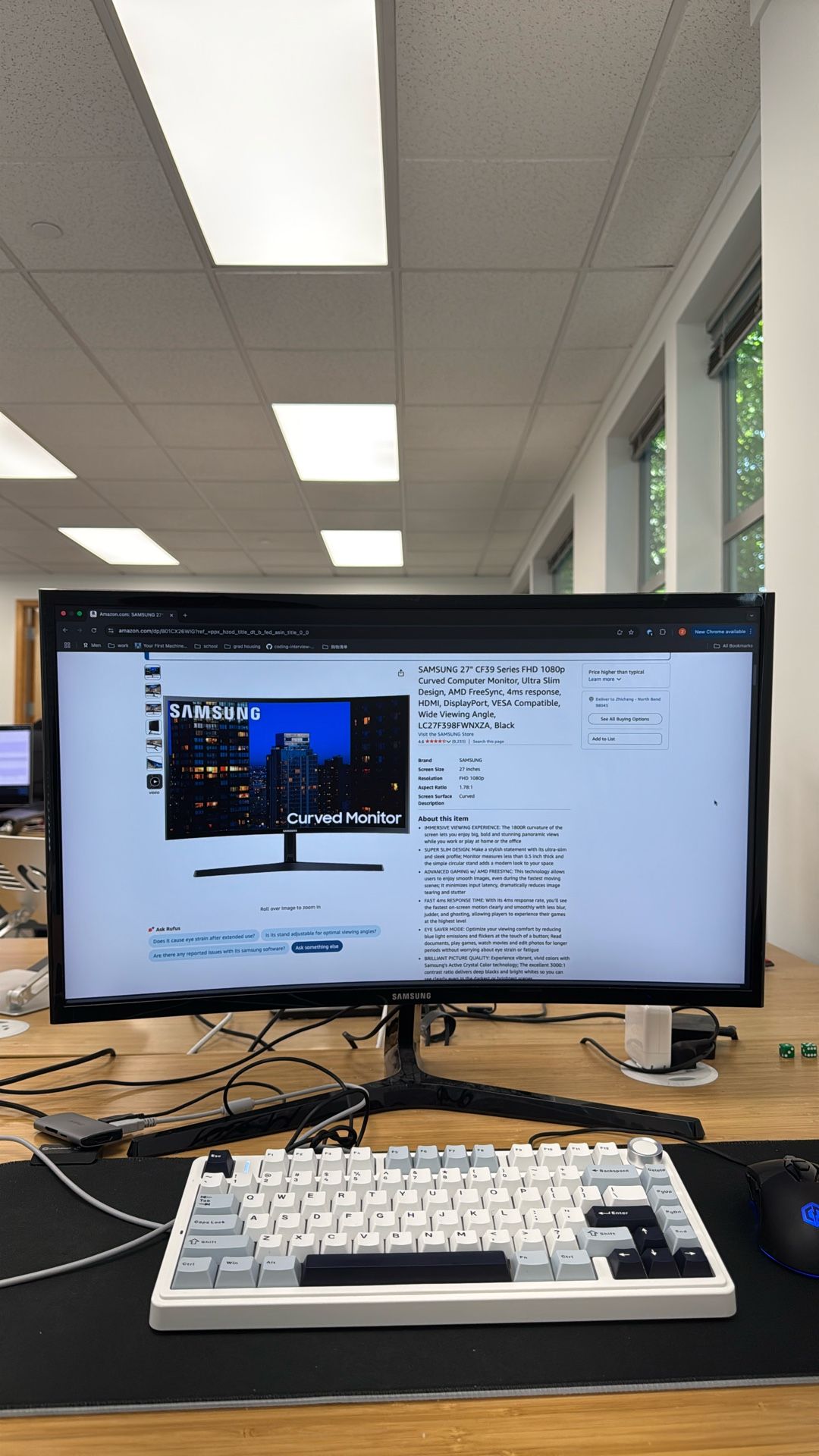 Samsung 27inch curved LED Monitor