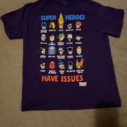 DC Comics Super Heroes Men’s T-shirt Size Large
