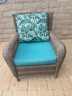 Outdoor wicker chair