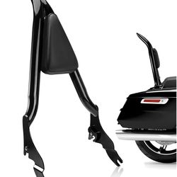 2009-2025 One-Piece Passenger backrest  Sissy Bar Fits Harley Street Glide Road Glide Electra Glide Road King Electra Models, Gloss black