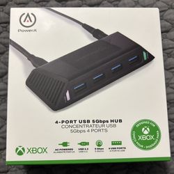PowerA - 4-Port USB 5Gbps Hub for Xbox Series X|S - Black
