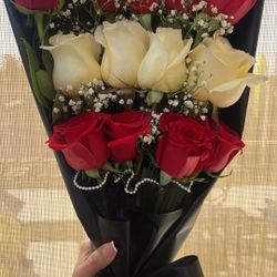 Flat Rose Bouquet $45