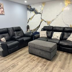 Ashley Leather living room Set 