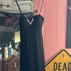 XS long Black Prom Dress