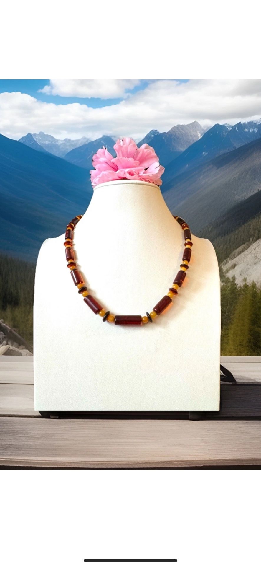 Vintage & Rare Translucent With Butterscotch Baltic Amber Necklace 18”in & 14.96grams