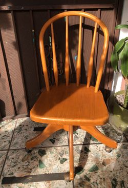 Wooden desk chair