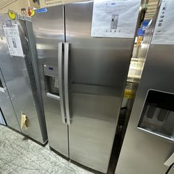 GE Side By Side Stainless Steel Refrigerator Fridge