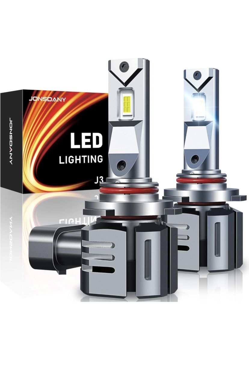 JONSDANY 9005/HB3 LED Headlight Bulbs 24000LM 120W,6500K White,600% Brighter HB3 9005 LED Bulb,Plug-and-Play LED Bulbs,99% Canbus Ready,IP68,Pack of 2