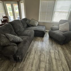 Electric Reclining Living Room Set, Couch & Recliner  