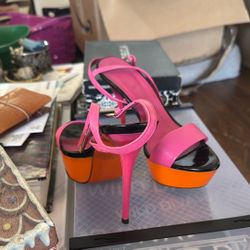 Pink & Orange heels 