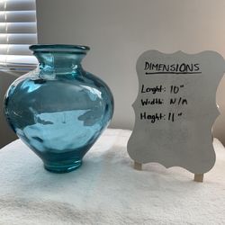 Blue crystal vase