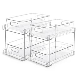 Indcom under cabinet kitchen bathroom organization organizer storage clear acrylic box