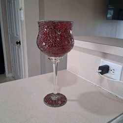 Red Big Glass goblet