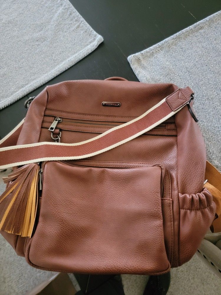 Leather Backpack Purse 