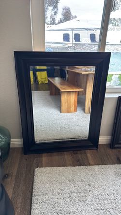 Black Framed Wall Mirror