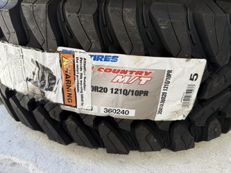 35x12.50R20 4 new tires toyo open country M/T