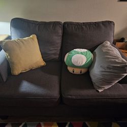 Gray loveseat