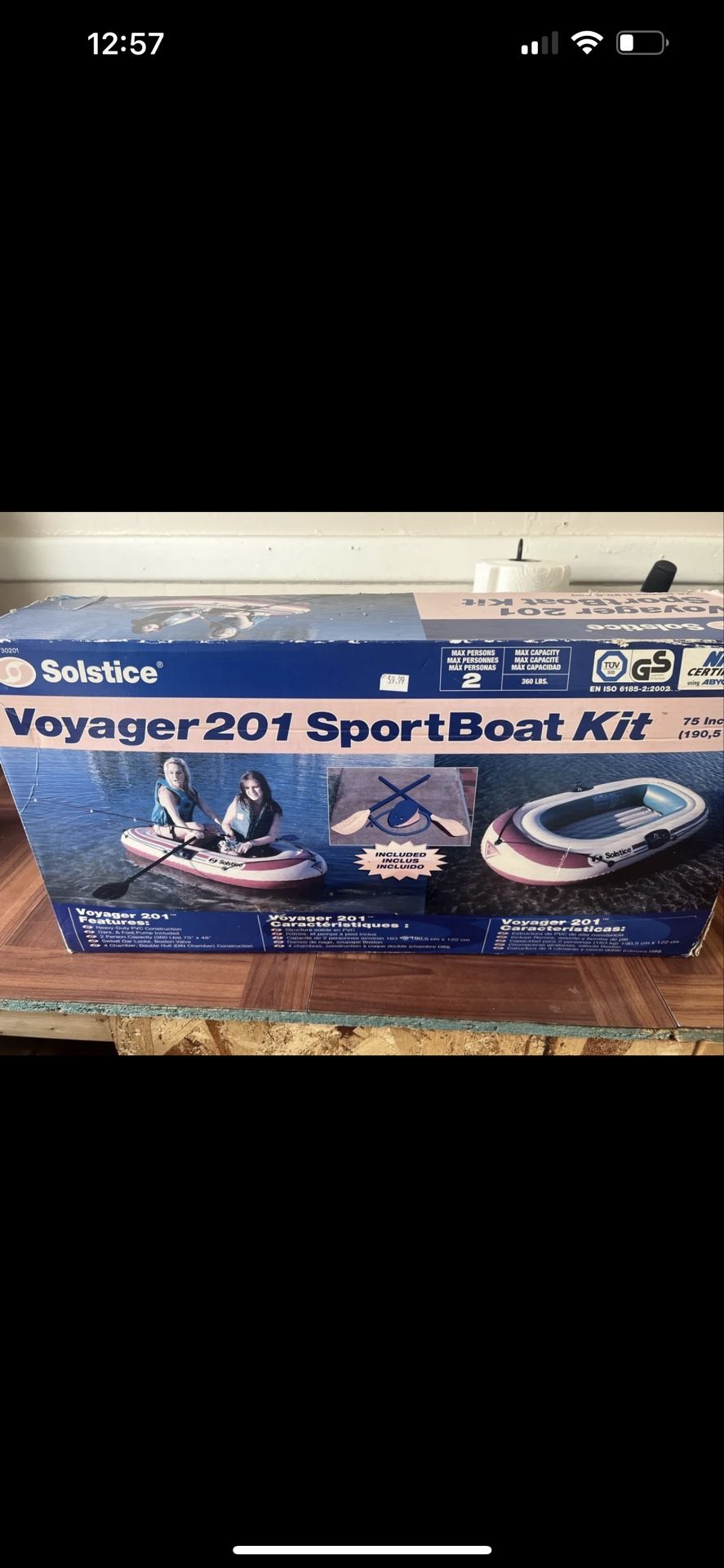 Inflatable Boat voyager 201 sport boat kit