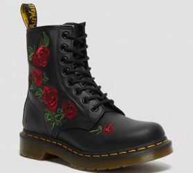 Dr.Martens Women’s 1460 Vonda Floral Leather Lace-Up Boots